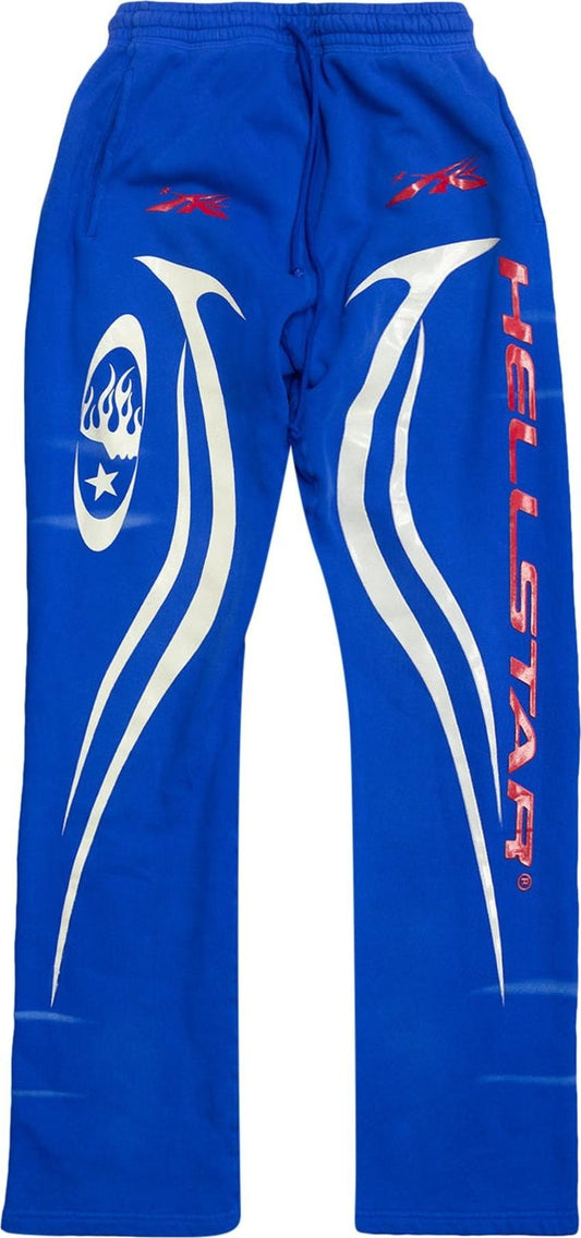 Hellstar Logo Sweatpants Blue