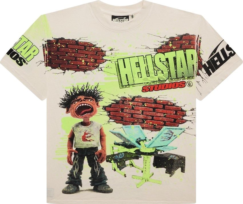 Hellstar Studios Brick Wall T-Shirt 'White'