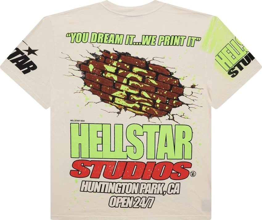 Hellstar Studios Brick Wall T-Shirt 'White'