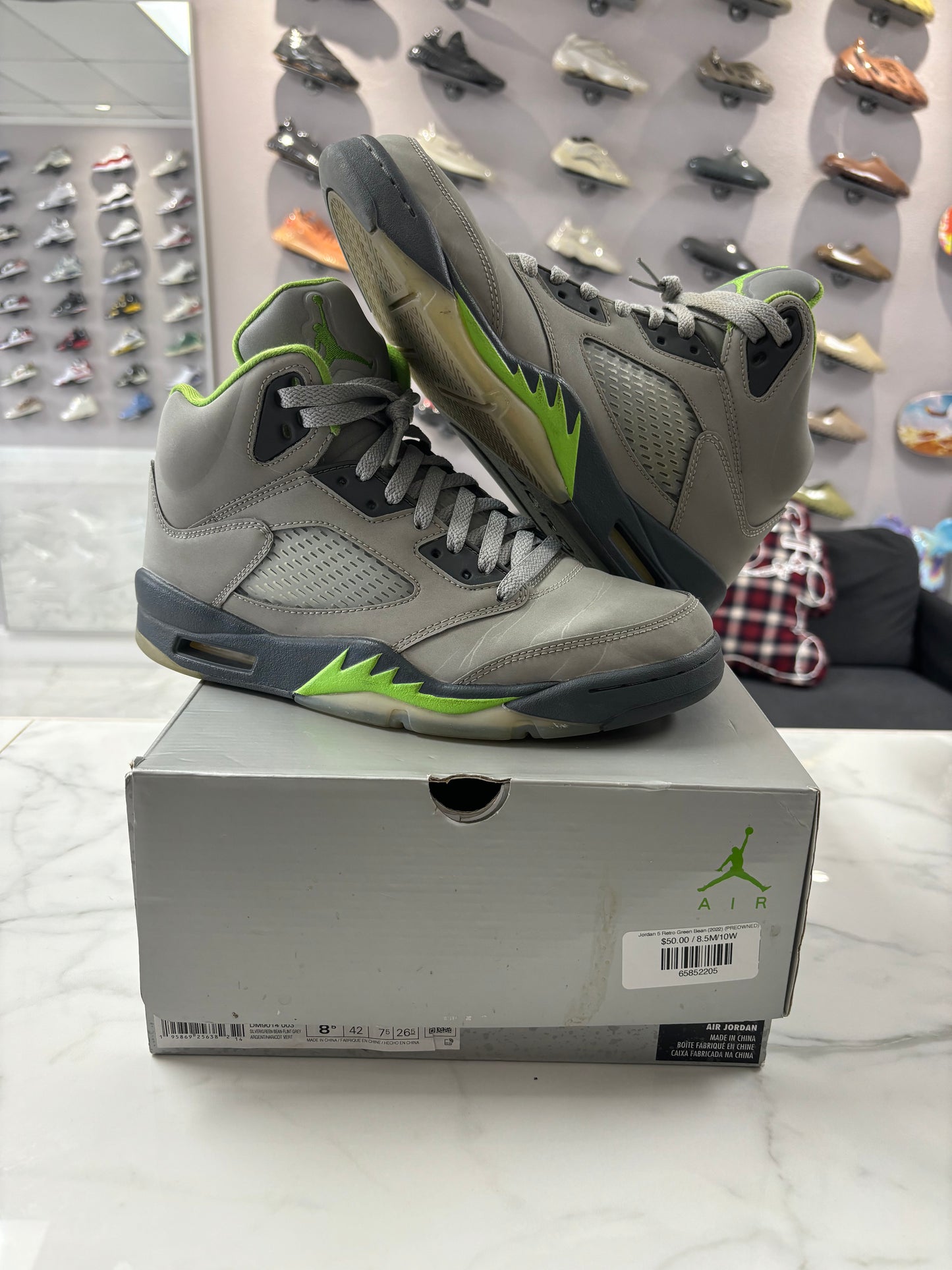 Jordan 5 Retro Green Bean (2022) (PREOWNED)