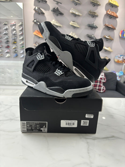 Jordan 4 Retro SE Black Canvas (PREOWNED)