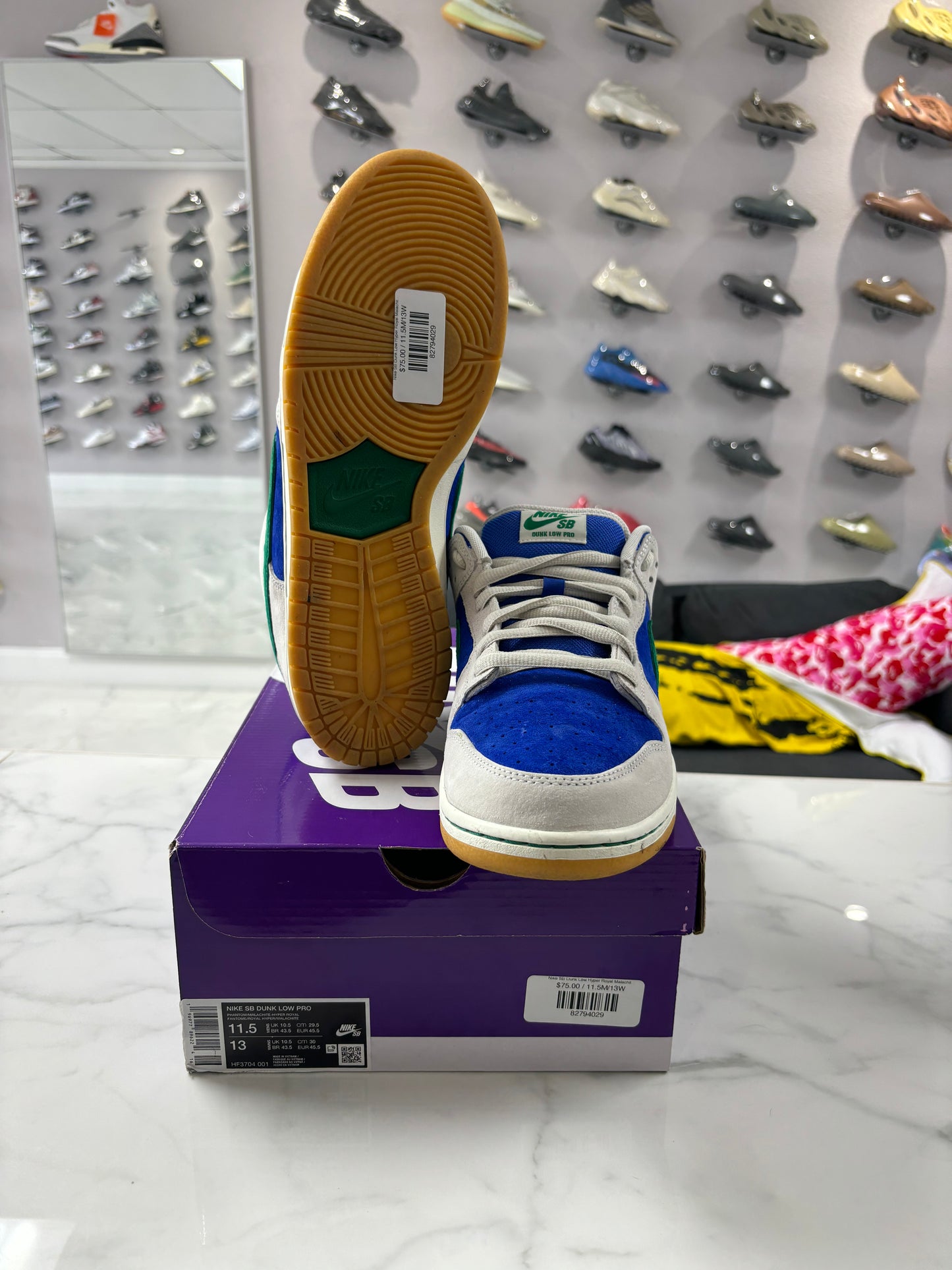 Nike SB Dunk Low Hyper Royal Malachite (PREOWNED)