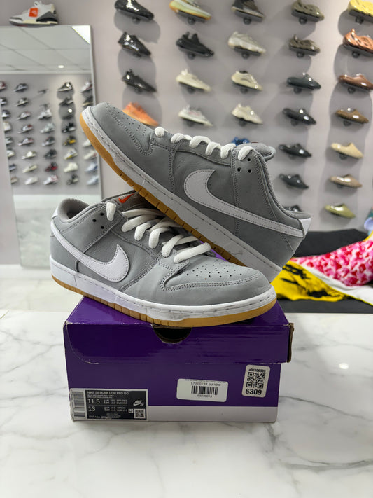 Nike SB Dunk Low Pro ISO Orange Label Wolf Grey Gum (PREOWNED)