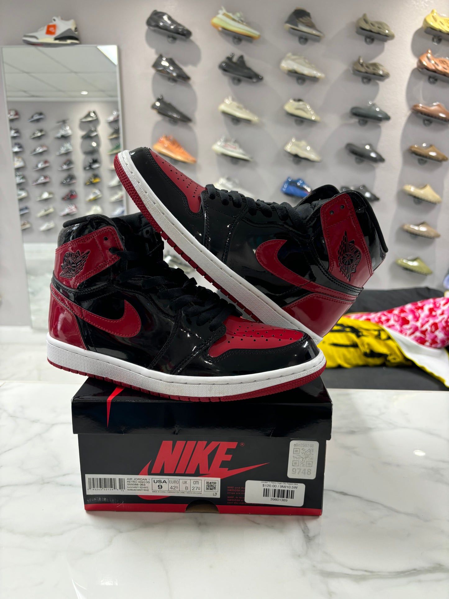 Jordan 1 Retro High OG Patent Bred (PREOWNED)