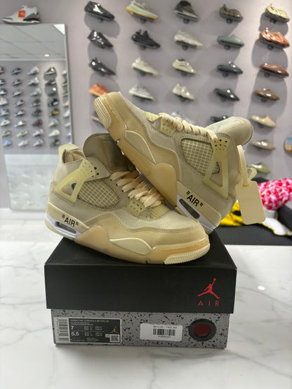 Jordan 4 Retro Off-White Sail (Women's) (PREOWNED)