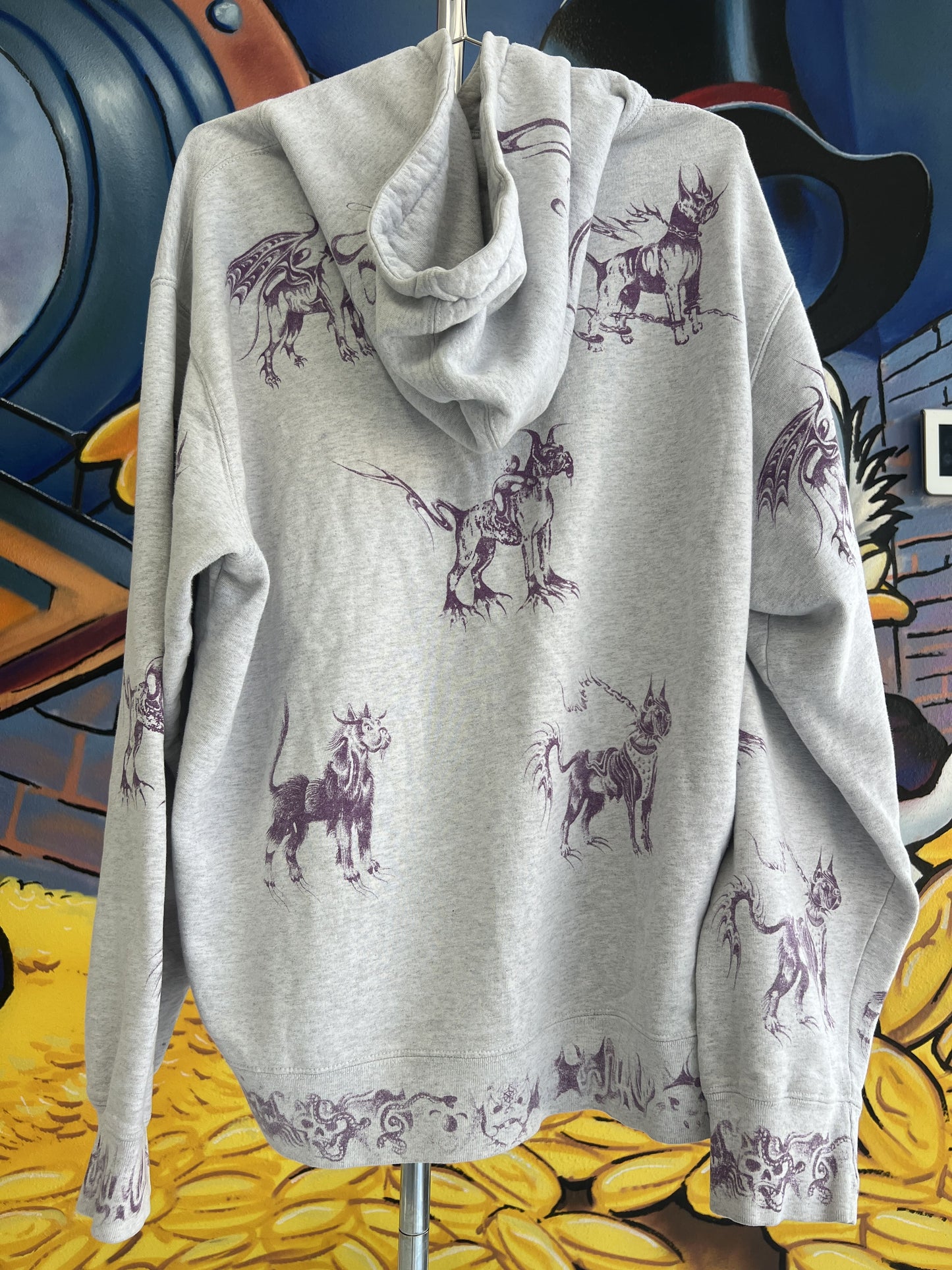 Supreme Animals Hooded Sweatshirt Ash Grey (PREOWNED)