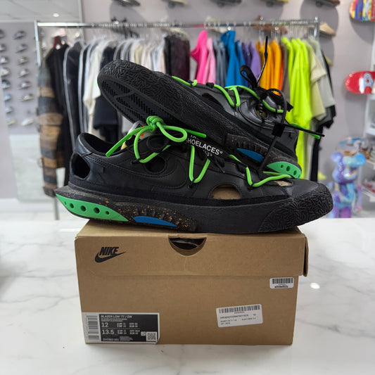 Nike Blazer Low Off-White Black Electro Green (PREOWNED)