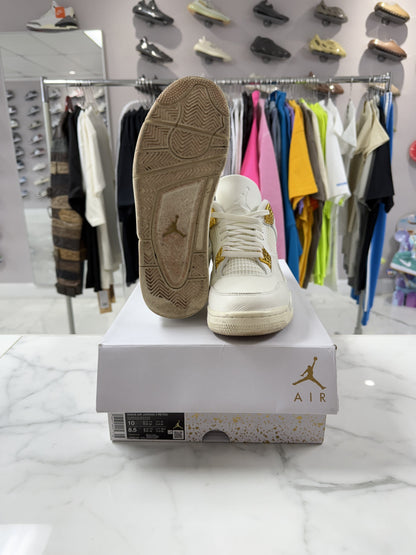 Jordan 4 Retro Metallic Gold (Women's) (PREOWNED)