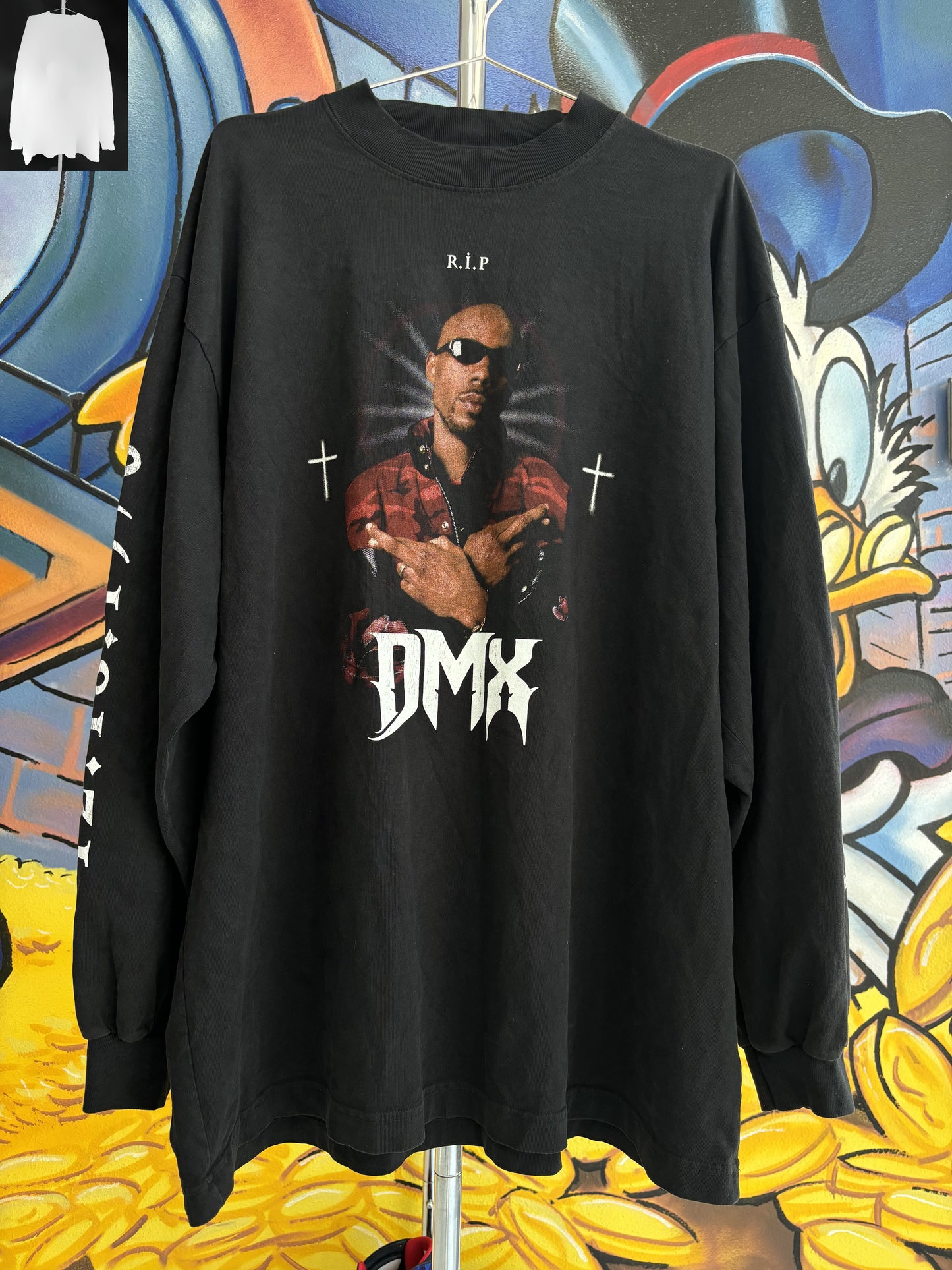 Balenciaga x Yeezy DMX, A Tribute Longsleeve T-Shirt Faded Black (PREOWNED)