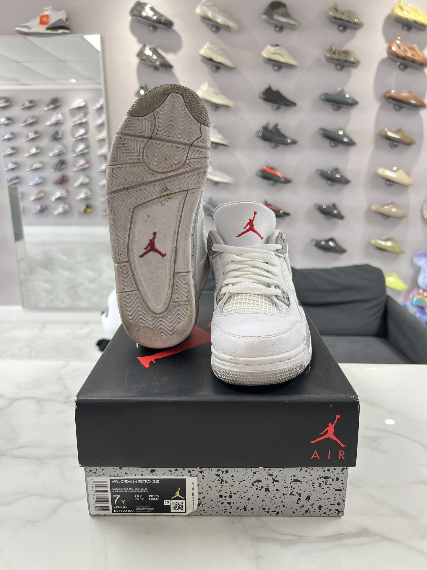 Jordan 4 Retro White Oreo (2021) (GS) (PREOWNED)