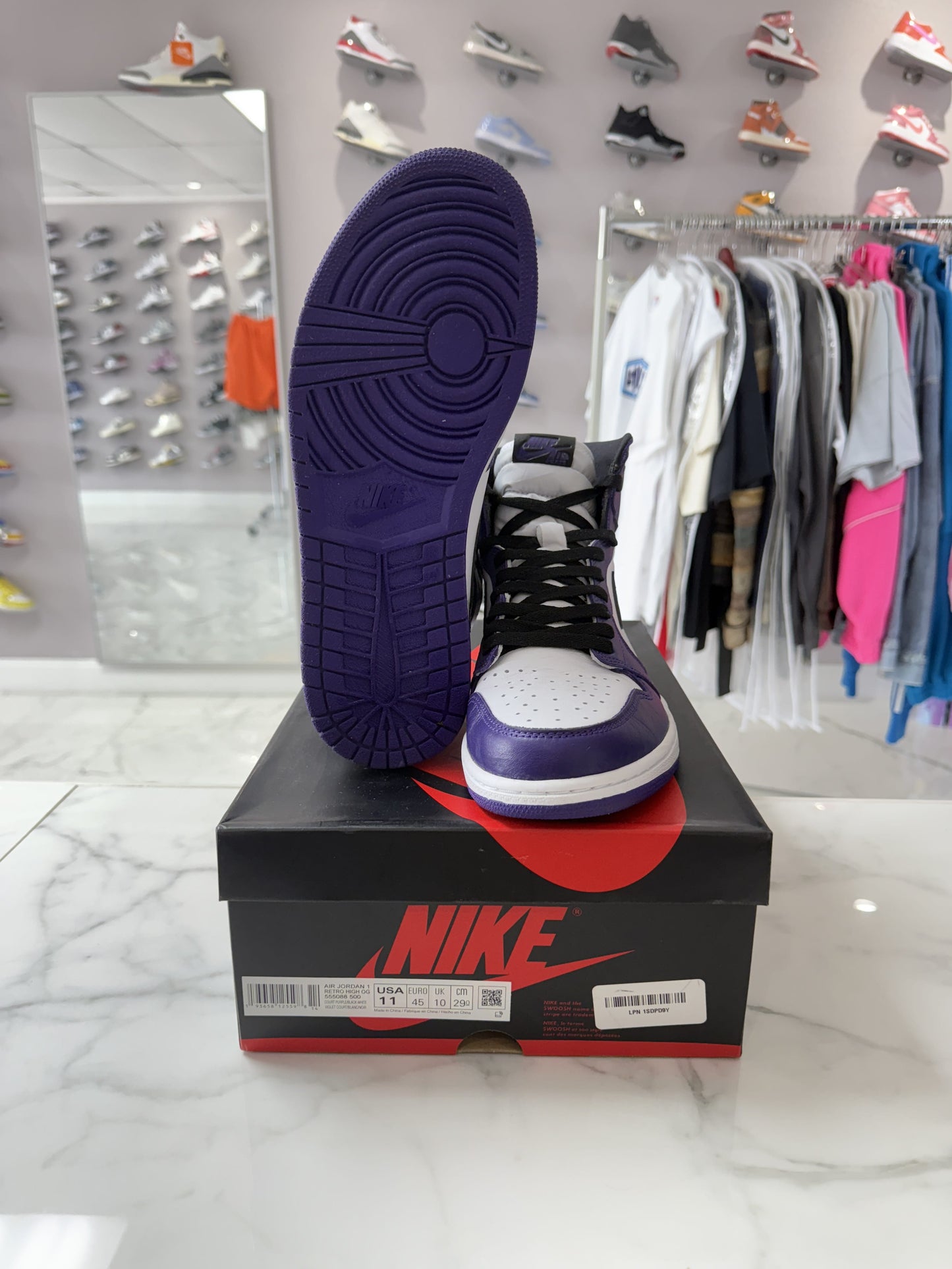 Jordan 1 Retro High Court Purple White (PREOWNED)