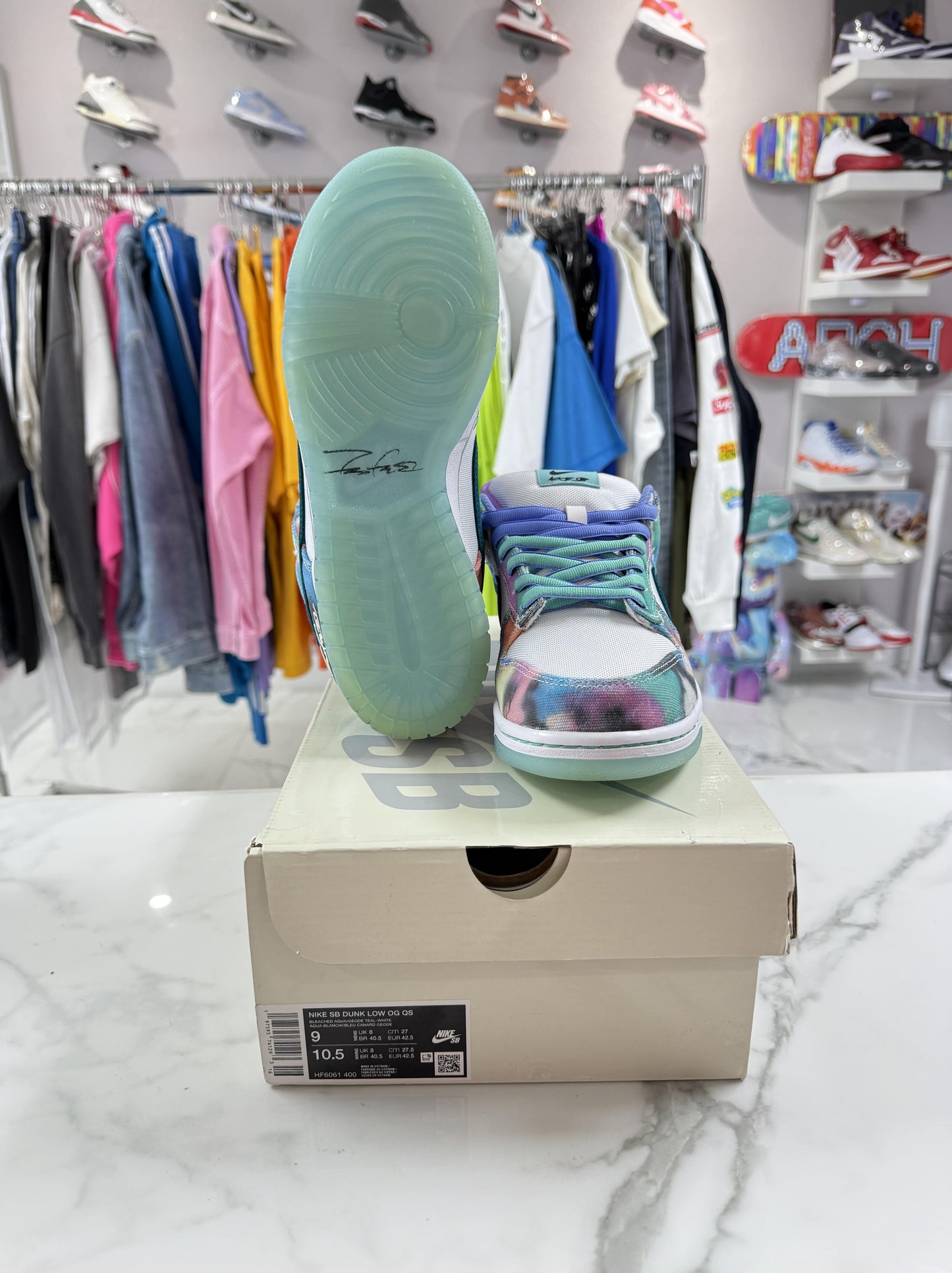 Nike SB Dunk Low Futura Laboratories Bleached Aqua (PREOWNED)