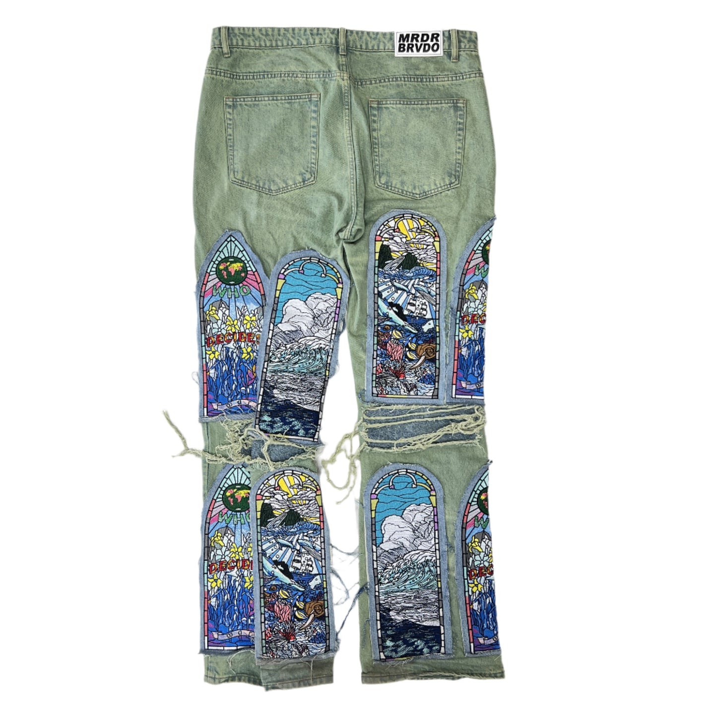 Who Decides War Sandy Lane Fusion Jeans Green (PREOWNED)