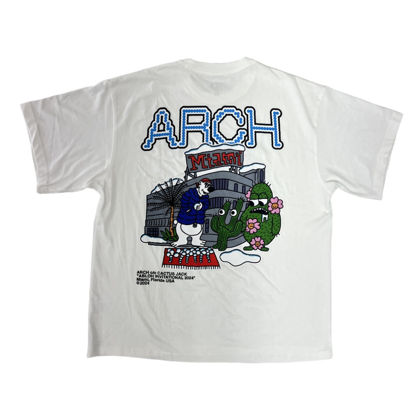 Cactus Jack & Virgil Abloh “Arch” Miami Art Basel Exclusive Tee White/Multi
