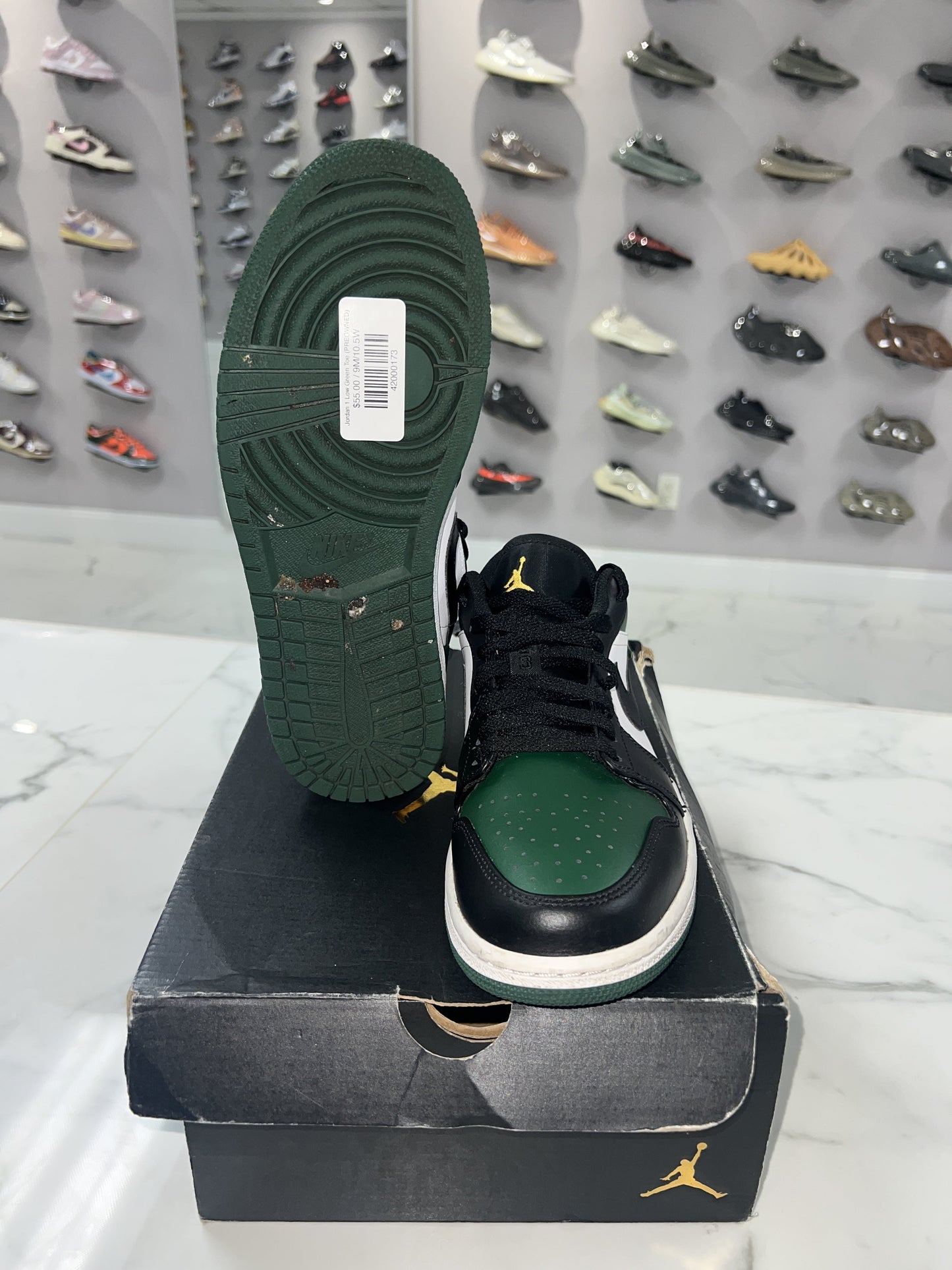 Jordan 1 Low Green Toe (PREOWNED)