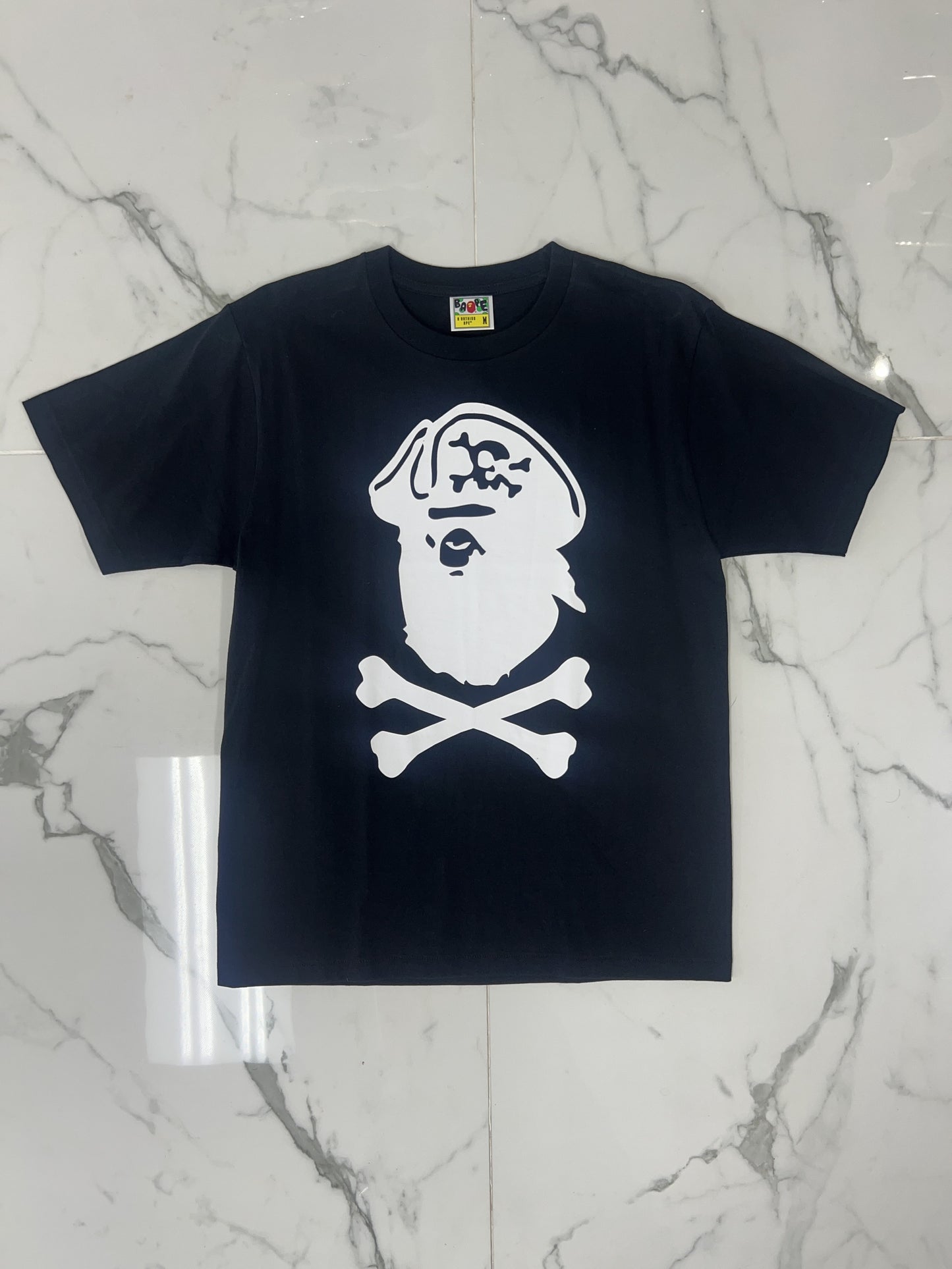 BAPE Ape Crossbone College Tee Black