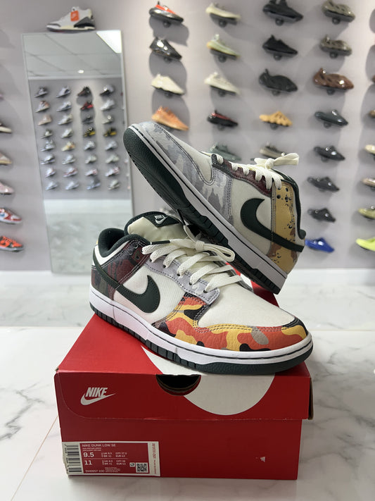 Nike Dunk Low SE Sail Multi-Camo (PREOWNED)