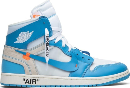 Jordan 1 Retro High Off-White University Blue 'UNC'