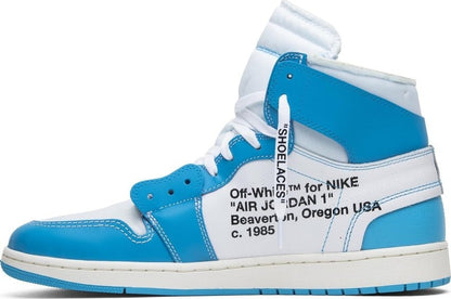 Jordan 1 Retro High Off-White University Blue 'UNC'