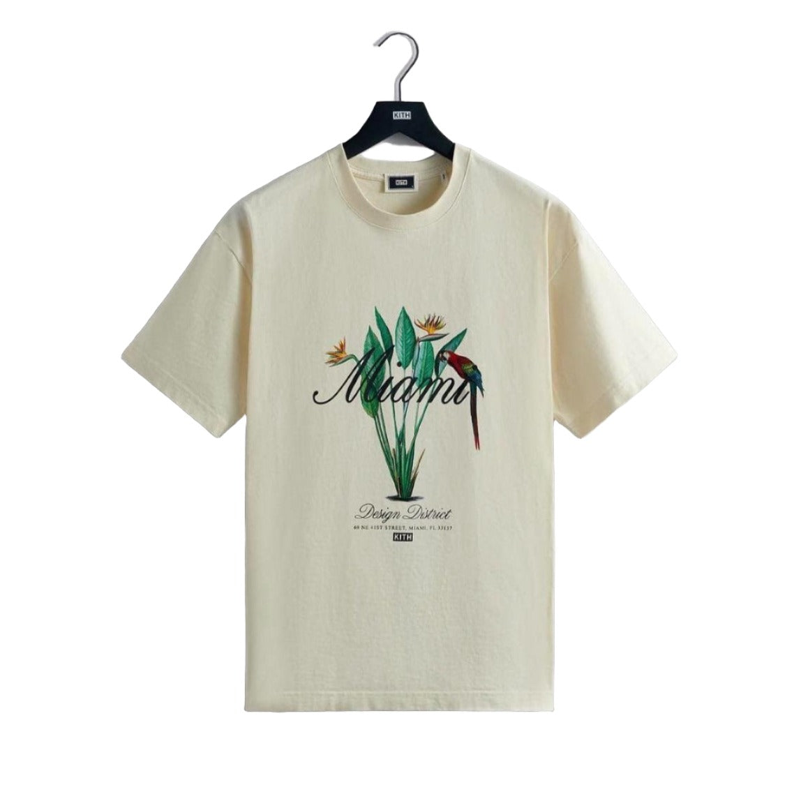 Kith Miami Design District Exclusive Macaw Tee Sandrift Beige