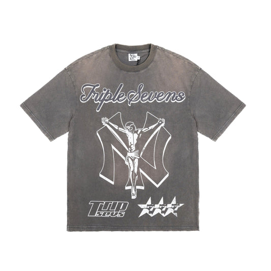 TRIPLE SEVENS NY SAVIOR TEE [GREY]