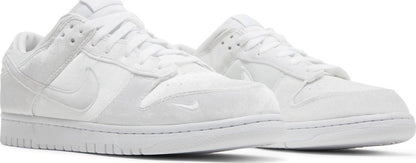 Nike Dunk Low Dover Street Market Triple White Velvet