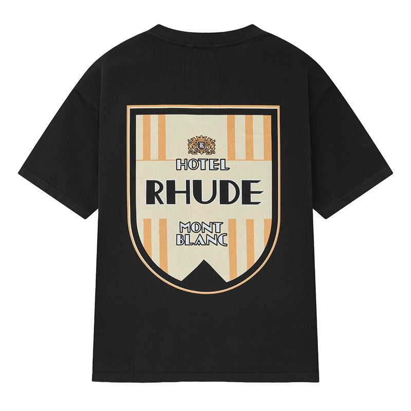 Rhude 'Mont-Blanc Hotel' T-Shirt Black