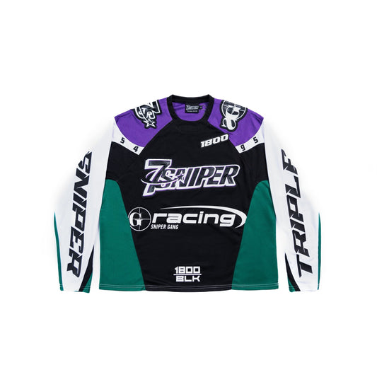 Sniper Gang x Triple Sevens 1800 Racing Jersey (Green/Purple)