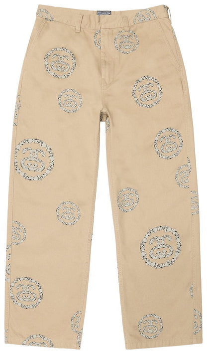 Denim Tears x Stussy Double S Wreath Chino Pant Khaki Brown