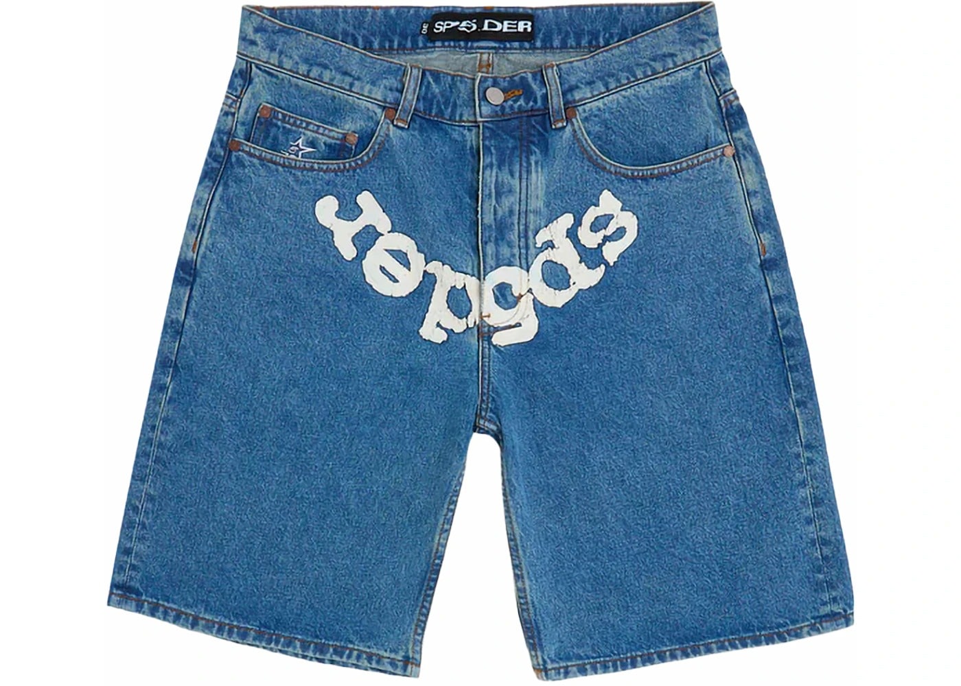 Sp5der OG Logo Denim Short Blue Denim