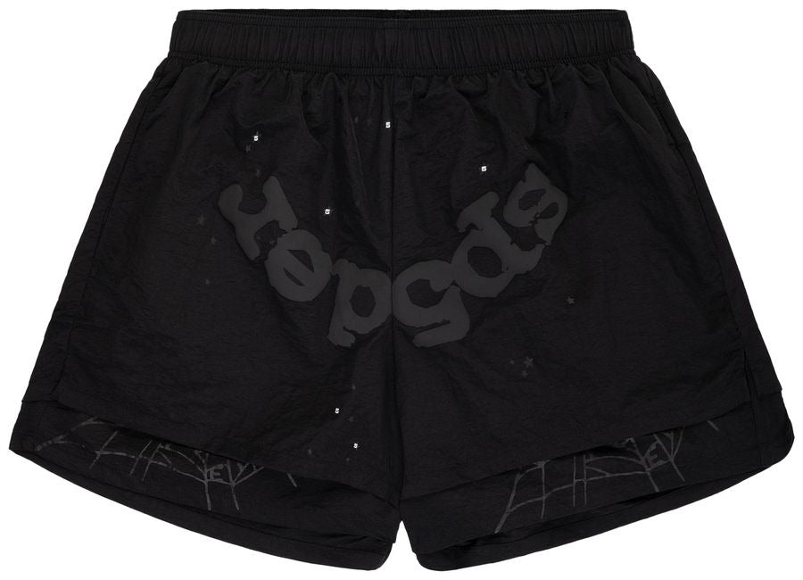 Sp5der OG Web Double Layer Short Black