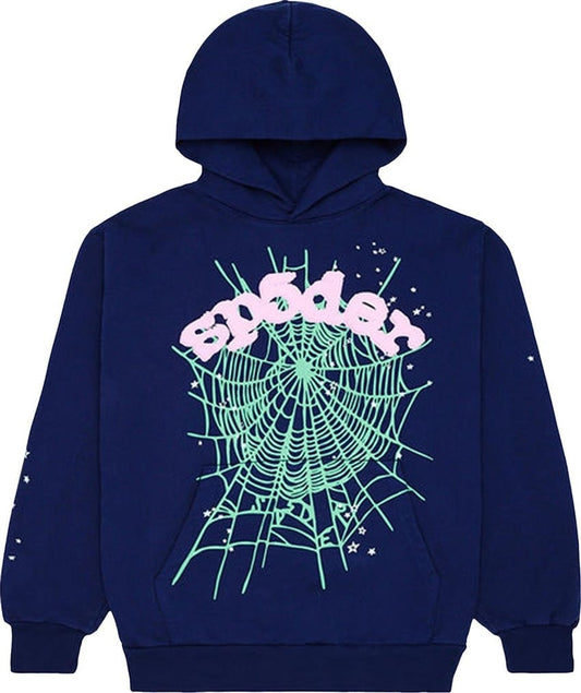 Sp5der OG Web Hoodie Navy