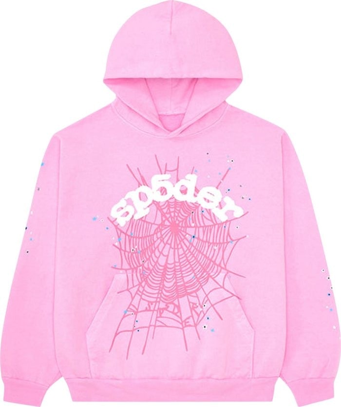 Sp5der OG Web Hoodie Pink