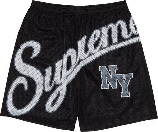 Supreme Big Script Mesh Short 'Black'