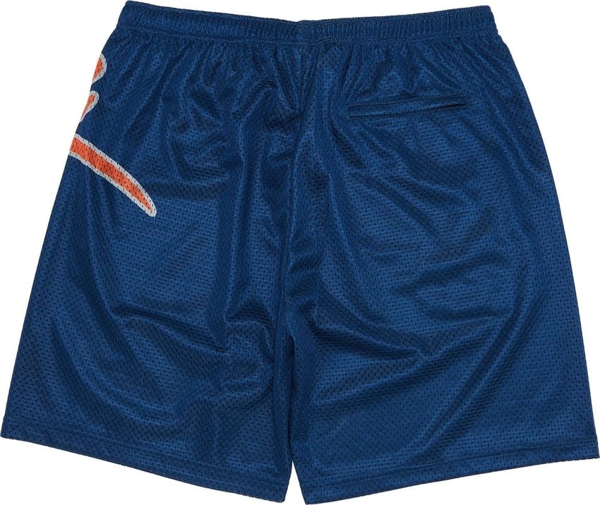 Supreme Big Script Mesh Short 'Navy'