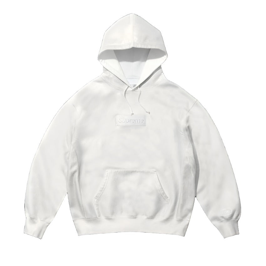 Supreme MM6 Maison Margiela Foil Box Logo Hooded Sweatshirt White