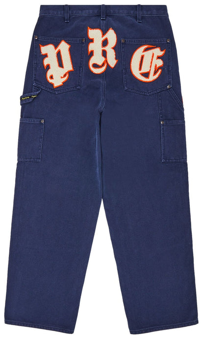 Supreme Old English Canvas Double Knee Painter Pant Navy