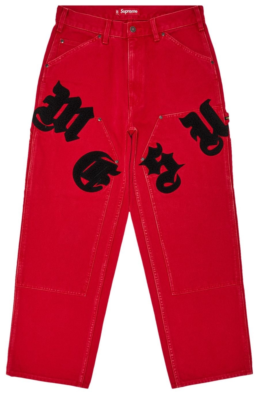 Supreme Old English Canvas Double Knee Painter Pant Red