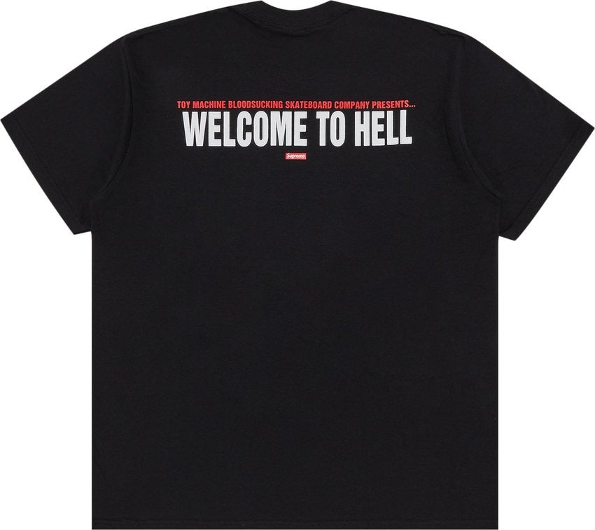 Supreme Toy Machine Welcome To Hell Tee Black