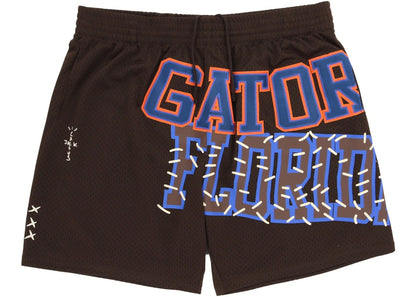 Travis Scott x Mitchell & Ness Florida Gators Basketball Shorts Brown