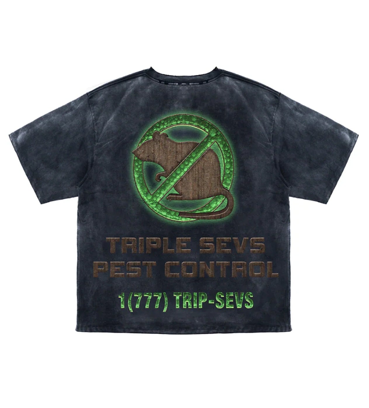 Triple Seven Triple Sevens Pest Control Tee Black