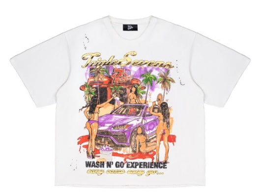 Triple Sevens Wash and Go Tee White