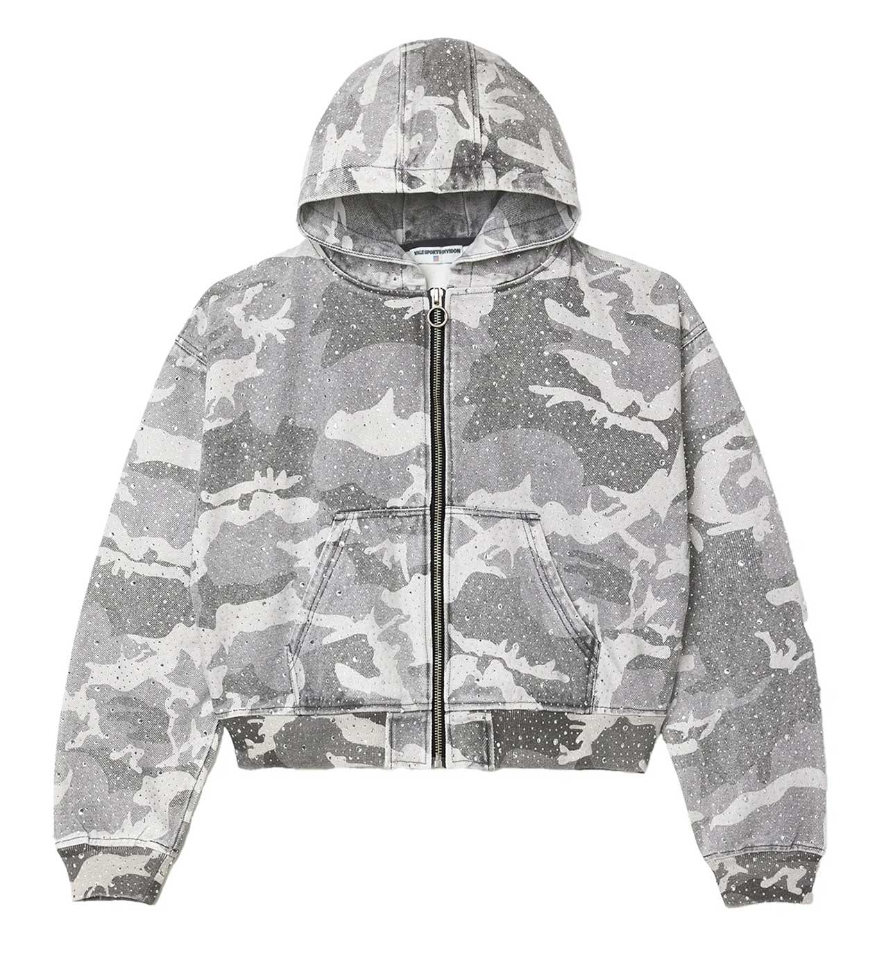 Vale Forever Crystal Rain Snow Camo Zip Up