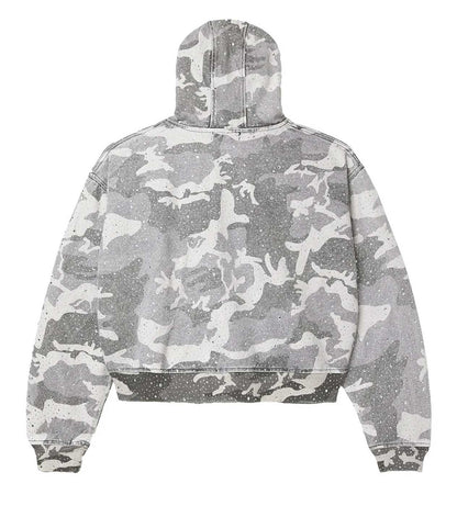 Vale Forever Crystal Rain Snow Camo Zip Up