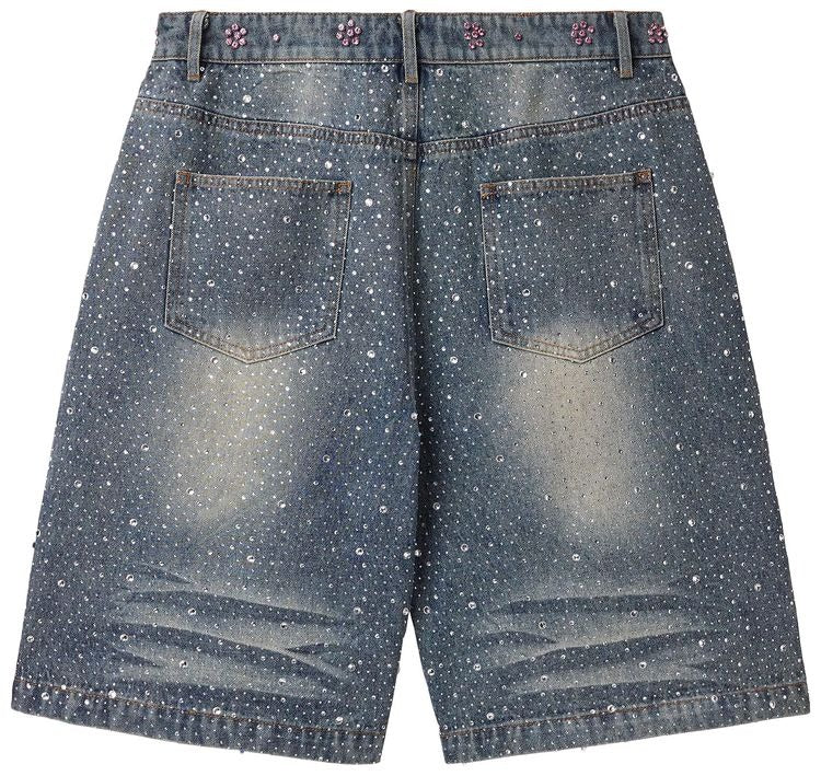Vale Forever Iced Out Jorts 'Mid Blue'