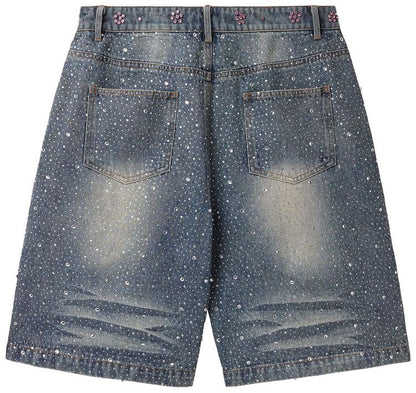Vale Forever Iced Out Jorts 'Mid Blue'