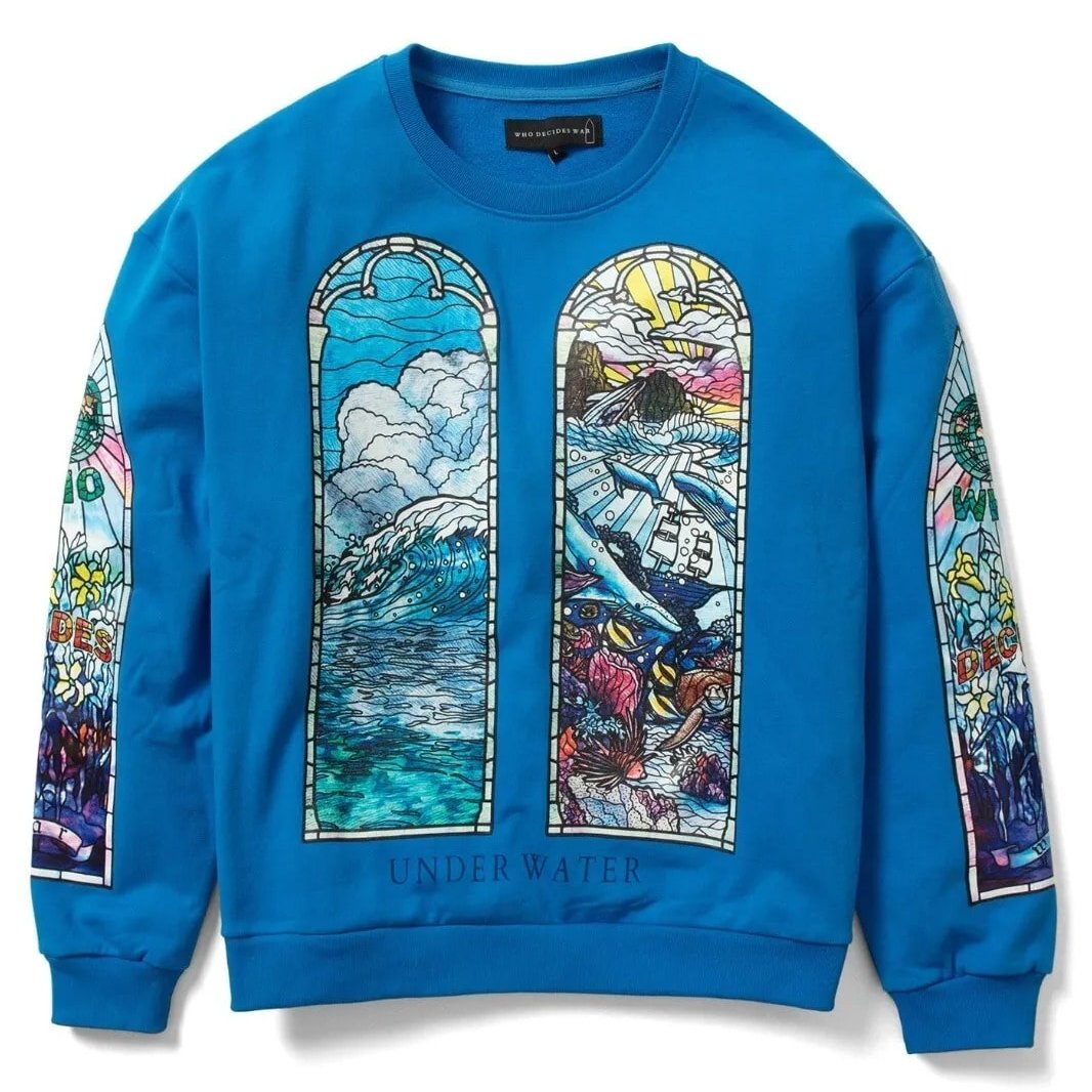 Who Decides War Chalice Crewneck Sweater Blue/Multi (PREOWNED)