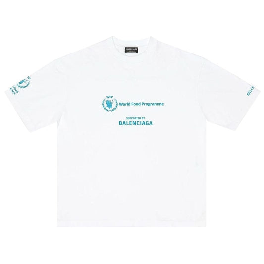 Balenciaga World Food Programme Graphic T-Shirt White/Blue