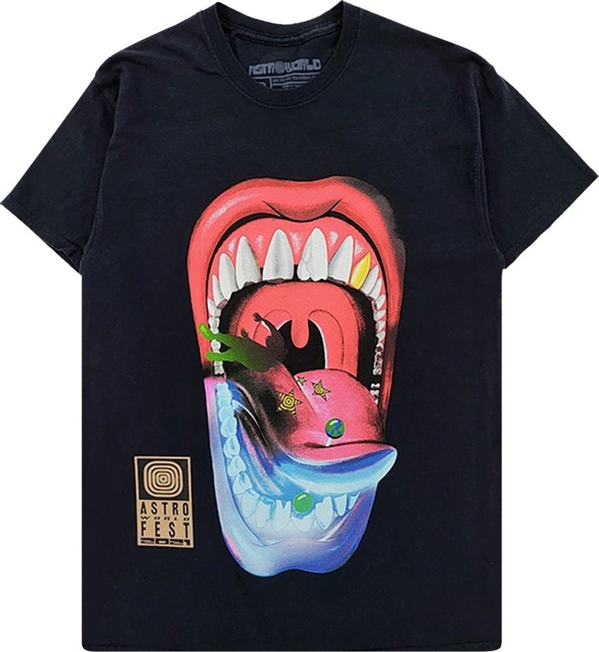 Travis Scott Astroworld Festival Tee Black Mouth