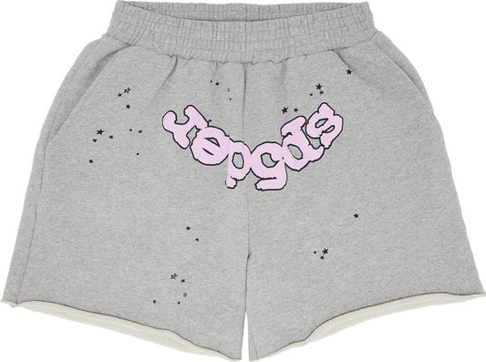 Sp5der OG Web Logo Sweat Short Heather Grey